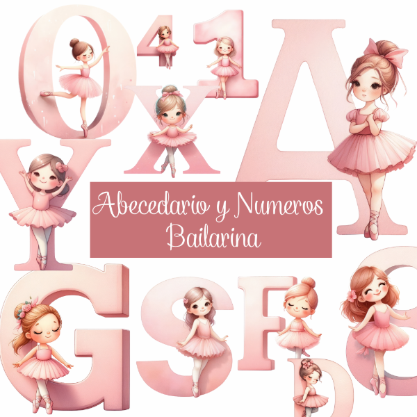 Producto - Abecedario y Números Bailarina - AL28