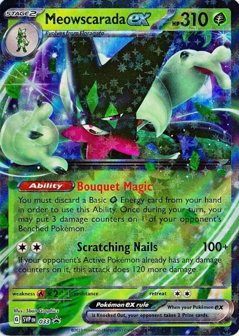 Producto - Meowscarada ex SVP033 Scarlet and Violet Black Star Promos