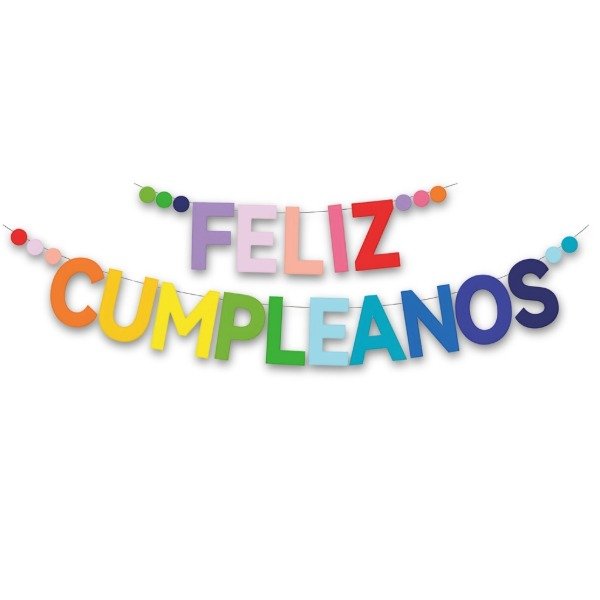 Producto - BANDERIN "FELIZ CUMPLEAÑOS" MULTICOLOR