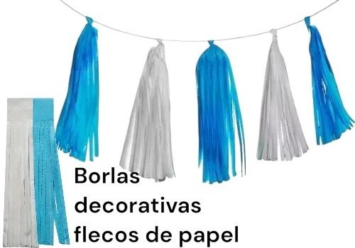Producto - Borlas decorativas argentina flecos x 5 un