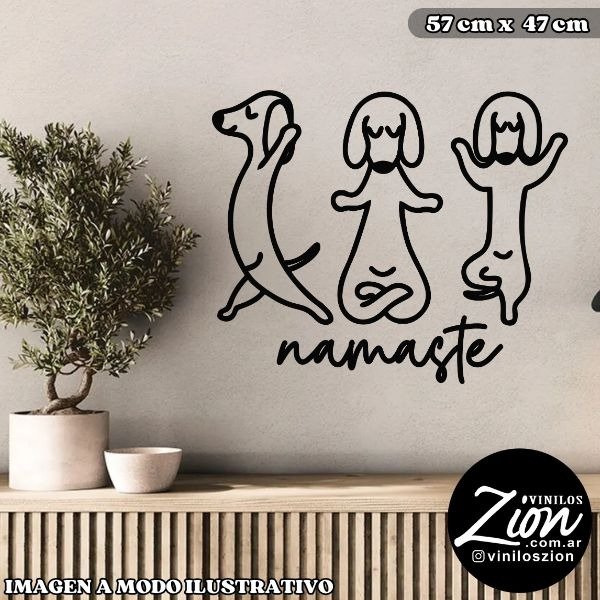 Producto - Vinilos decorativos: Namaste Perro Salchicha Yoga
