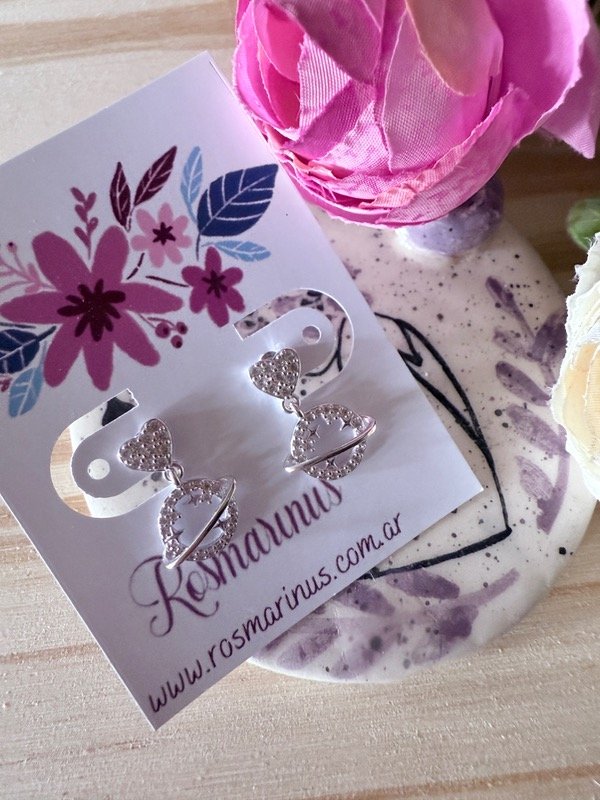 Producto - Aros colgantes universo(plata 925)