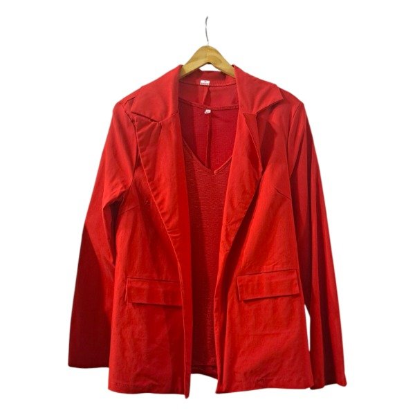 Producto - Blazer Bengalina  Rojo. Talle 46/48(5-6) - 1