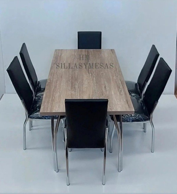Producto - Mesa Cerdeña 1.50x0.80m/ Sillas Sevilla tapizado PREMIUM CROMADO - 2