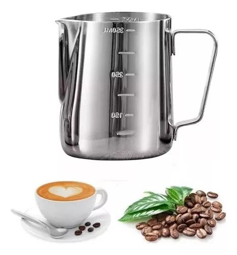 Producto - Lechero Acero Inoxidable Espumante De Leche 350ml Barista Color Plateado