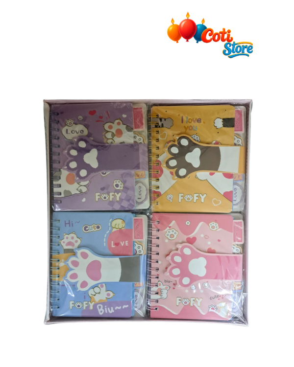 Producto - Agendita patita con velcro 10x11.2 cm