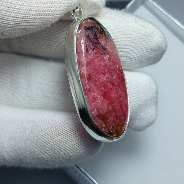 Producto - Dije en Plata 925 con Rodonita (sin cadena) - 12