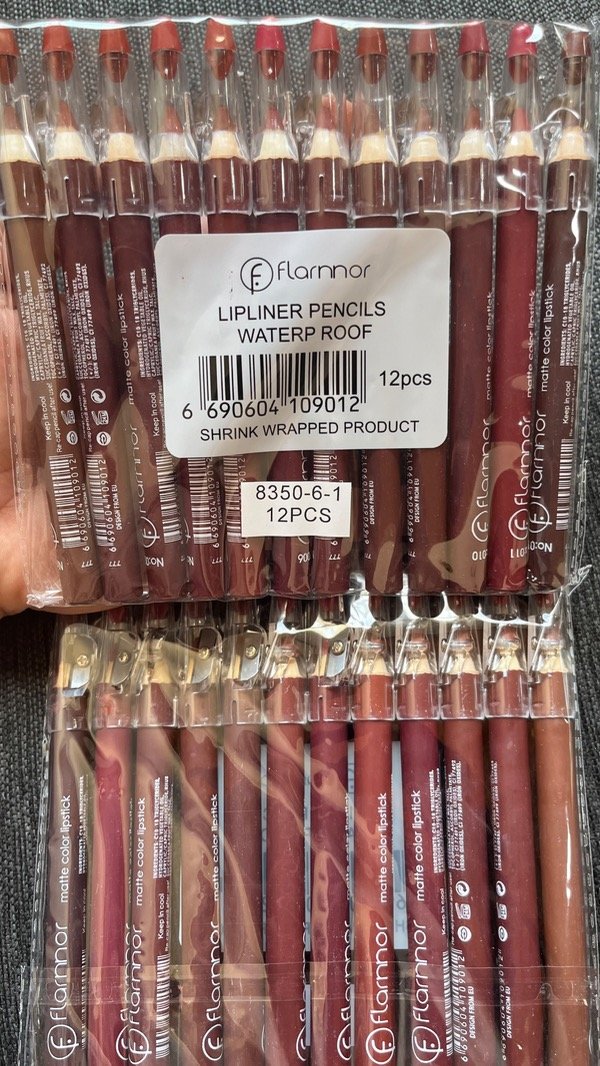 Producto - Pack x12 Delineadores de Labios con Sacapuntas Flarmor