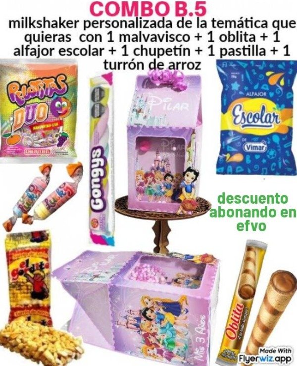 Producto - Combo B.5 cajita con visor 3d y golosinas personalizadas.