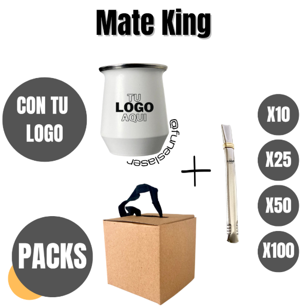 Producto - Pack mates King con bombilla y caja