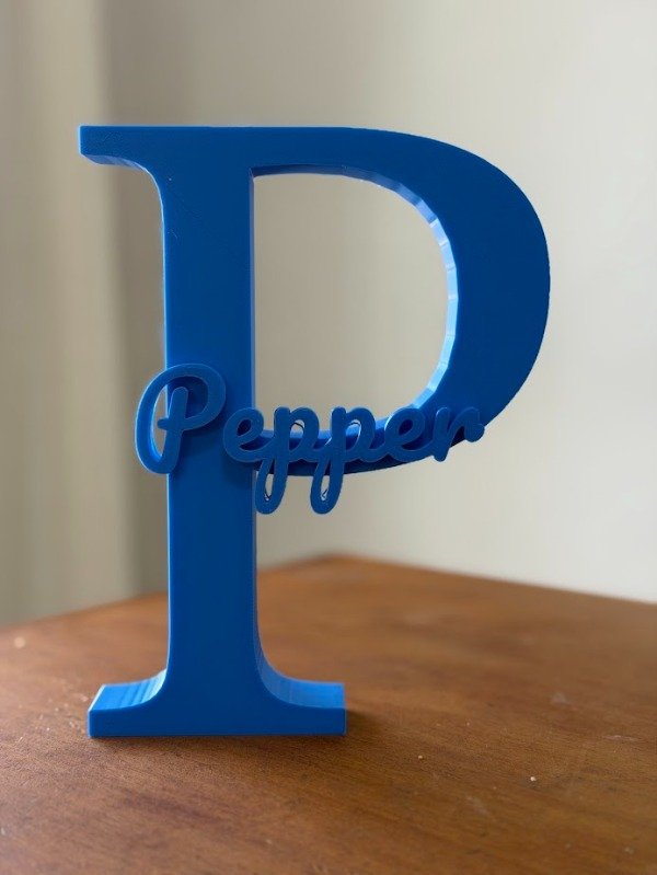 Producto - Letras iniciales con nombre 3D - 3