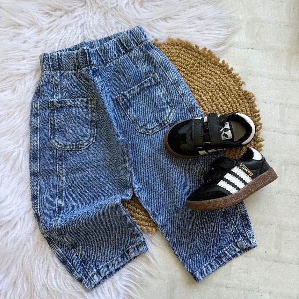 Pant mom unisex con bolsillos