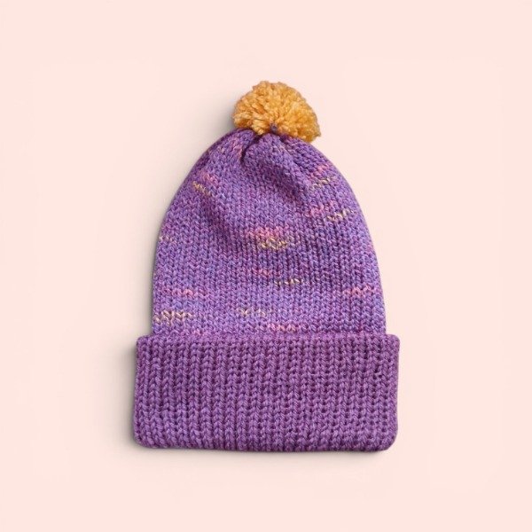 Gorro lana violeta