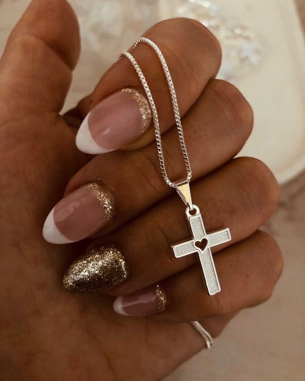 Producto - Dije Cruz con corazón Plata 925