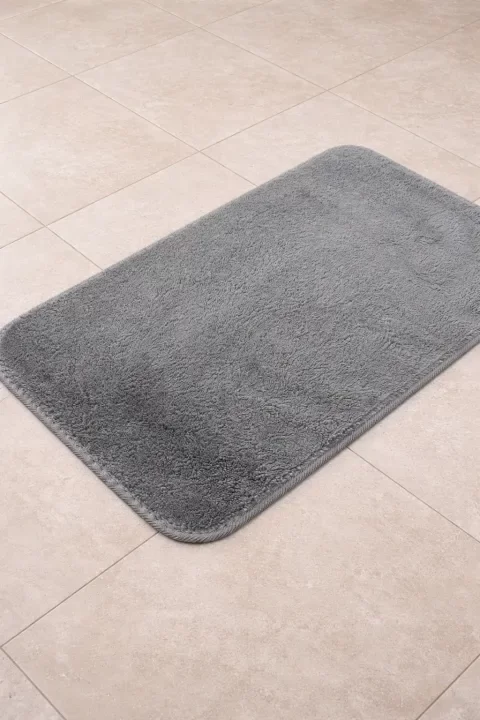 Producto - Alfombra De Baño Pelo Corto Gris - 1