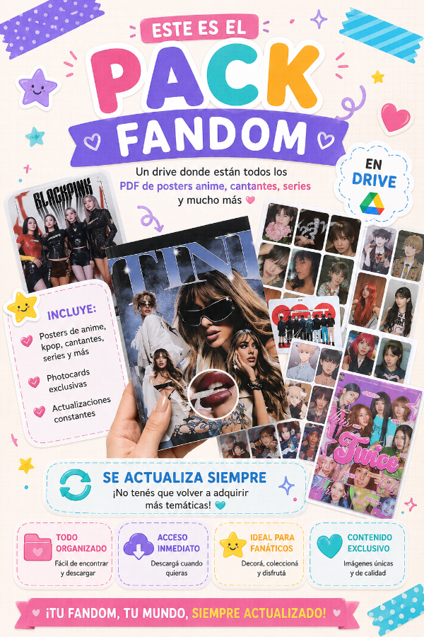 Producto - Pack Fandom Poster y PCS