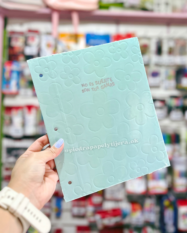 Producto - Carpeta 2 tapas no es suerte, son tus ganas