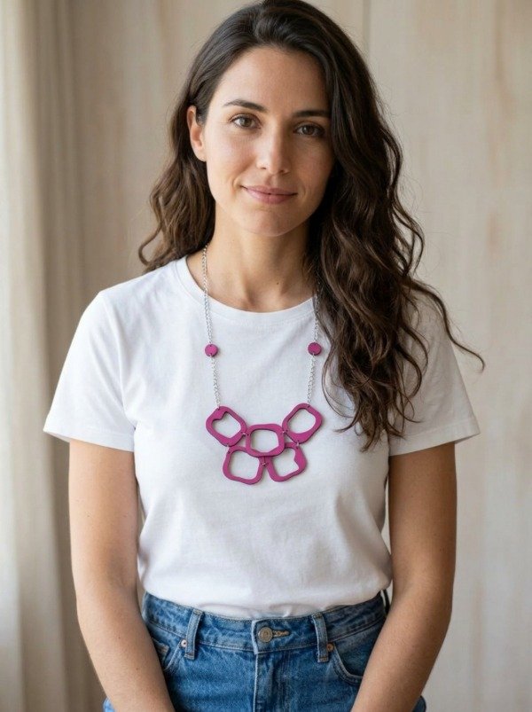 Producto - Collar Hueso / Fucsia Power - 0