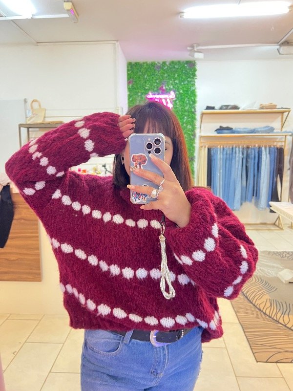 Producto - Sweater oversize Lani BORDO 0590