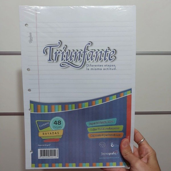 Producto - Repuesto Oficio "Triunfante" hojas rayadas