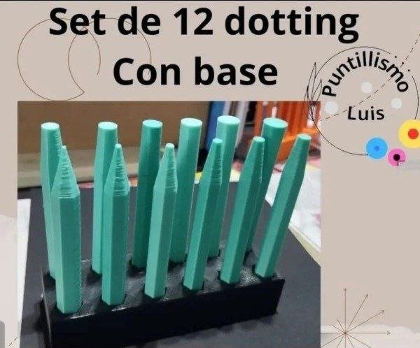 Producto - Set de 12 dotting con base