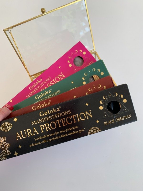 Producto - GOLOKA MANIFESTATIONS - KIT SAHUMERIOS Y CRISTALES - PROTECCIÓN ÁURICA