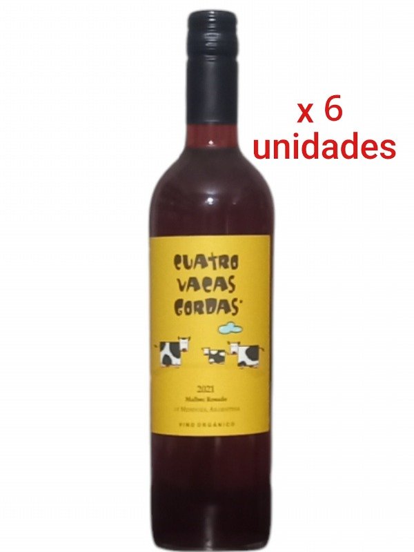 Producto - Cuatro vacas gordas - Malbec Rosé x 6 unidades