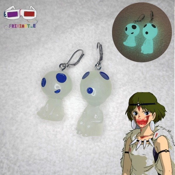 Producto - Aros Kodama (La princesa Mononoke)