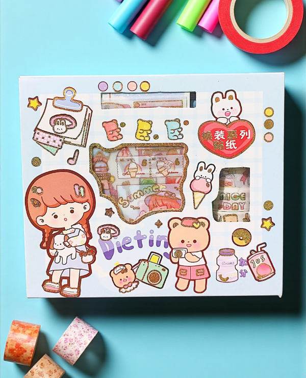 Producto - Caja Cute de Washi Tapes + Stickers + Lapicera #4