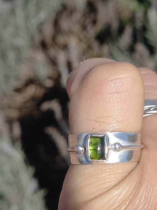 Producto - Anillo de turmalina verde 17 mm - 1