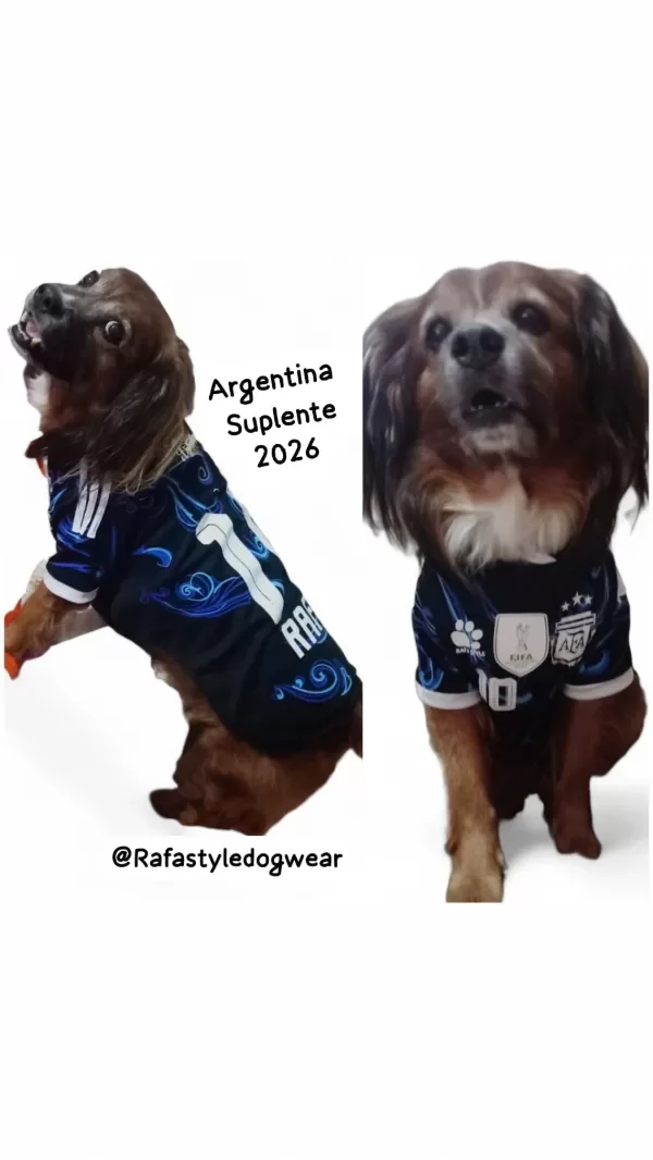 Producto - Camiseta Selección Argentina suplente 2026 perros grandes