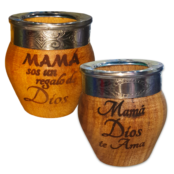 Producto - PROMO MAMÁ Mate "IMPERIAL BOMBÉ" De Algarrobo De Acero Tallado (X1 UNIDAD)