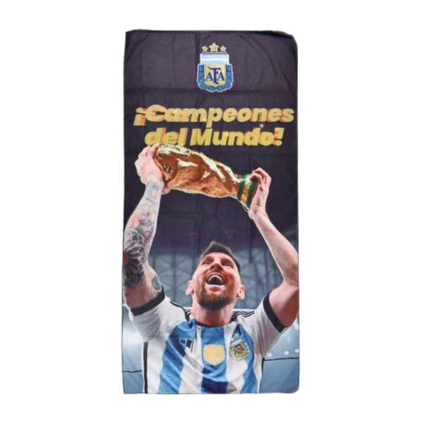 Producto - Toallon secado rapido AFA Messi copa levantada campeones