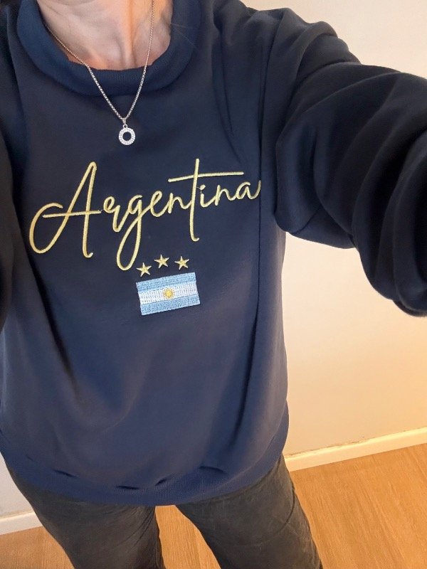 Producto - Buzo Argentina liso Azul Marino estrellas