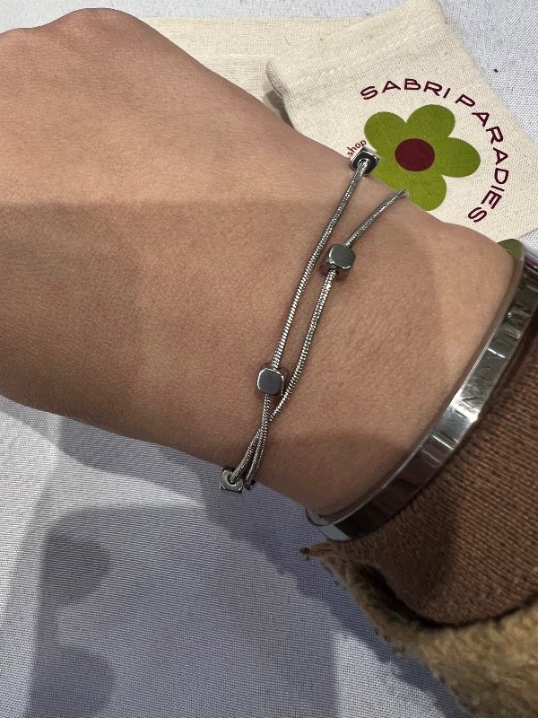 Producto - Pulsera Doble con Cubitos AQ