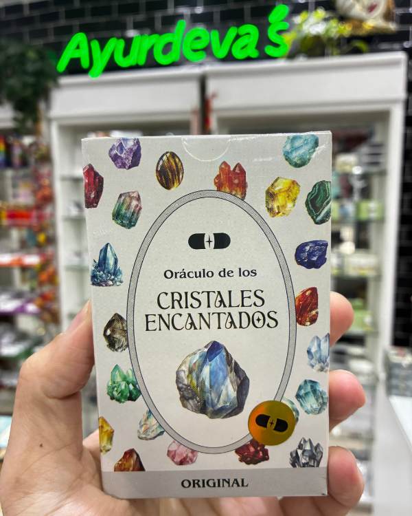 Producto - Oraculo de los cristales encantados. Capsula Dorada.