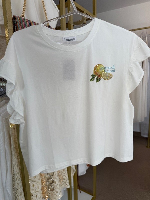 Producto - Remera limon con manga volados
