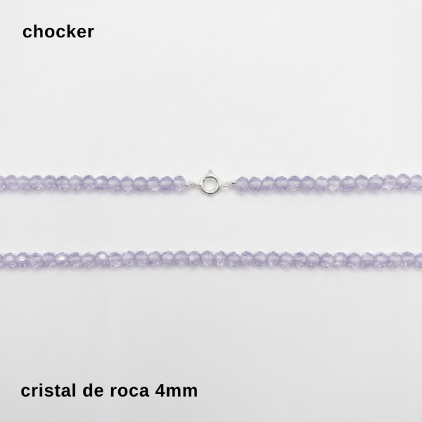 Producto - CHO #FP - Chocker cristal de roca continuo 4mm (DOLAR)