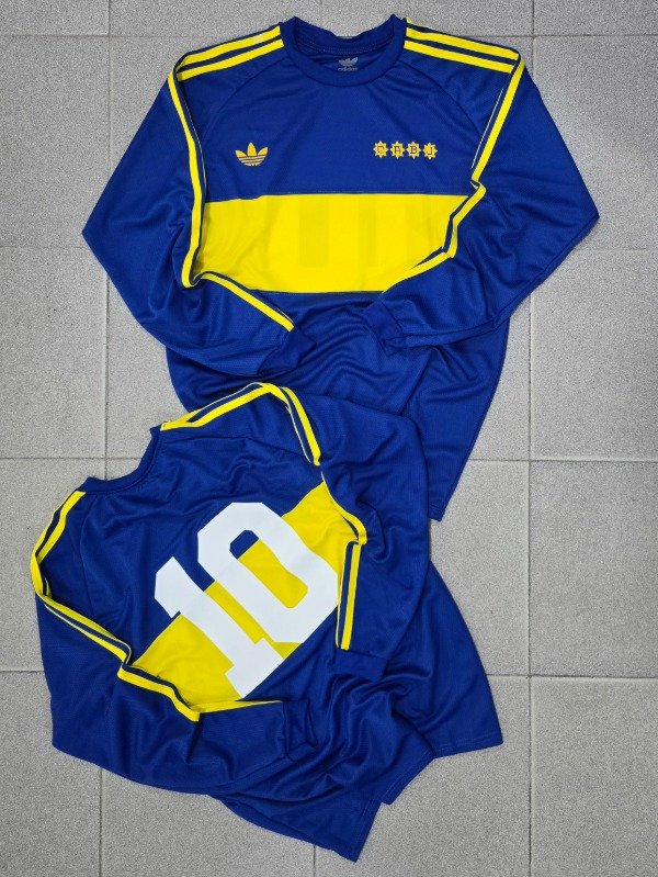 Producto - Camiseta Boca Juniors Retro Maradona Temporada 1981 Mangas Largas