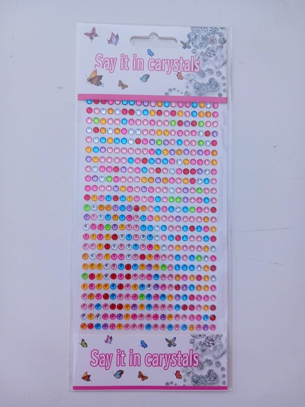 Producto - Cristales Autoadhesivos 456 PCS Multicolor