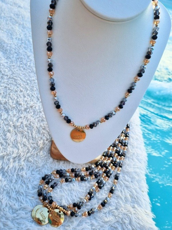 Producto - COLLAR CRISTALES MIX NEGRO