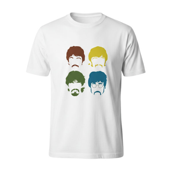 Producto - Remera THE BEATLES Colorful Silhouette Faces