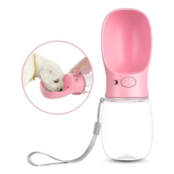 Producto - Dispenser Agua y Comida Para Mascotas 550ml ROSA