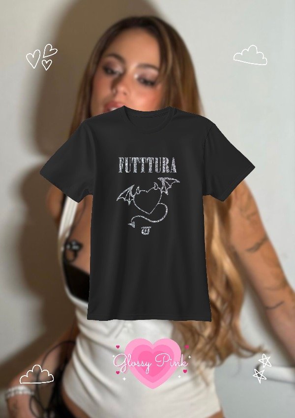 Producto - Remera Corazón - VINILO TEXTIL GLITTER