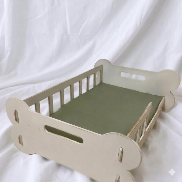 Producto - Camita Rustica Cachi para perros-blant - 1