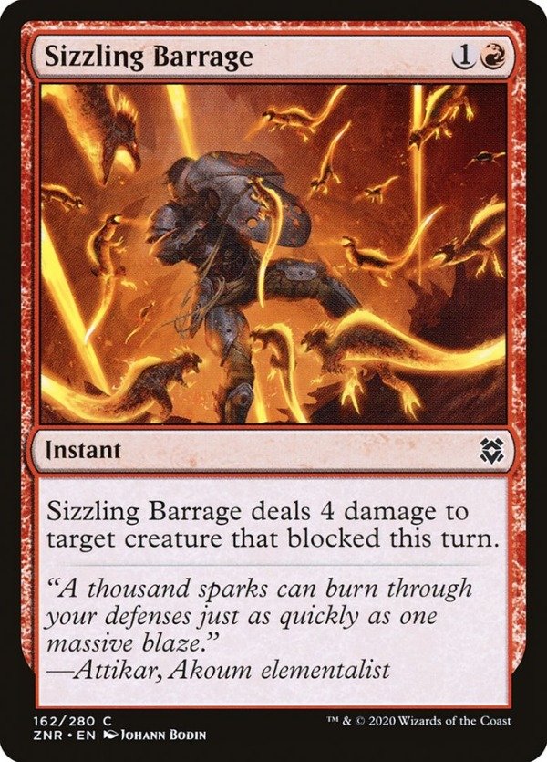 Producto - Sizzling Barrage  Zendikar Rising
