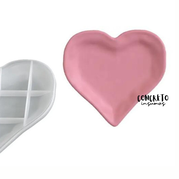 Producto - MOLDE DE SILICONA BANDEJA CORAZÓN