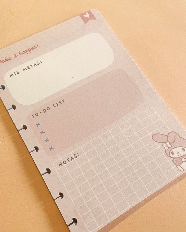 Producto - Repuesto Semanal Planner My Melody