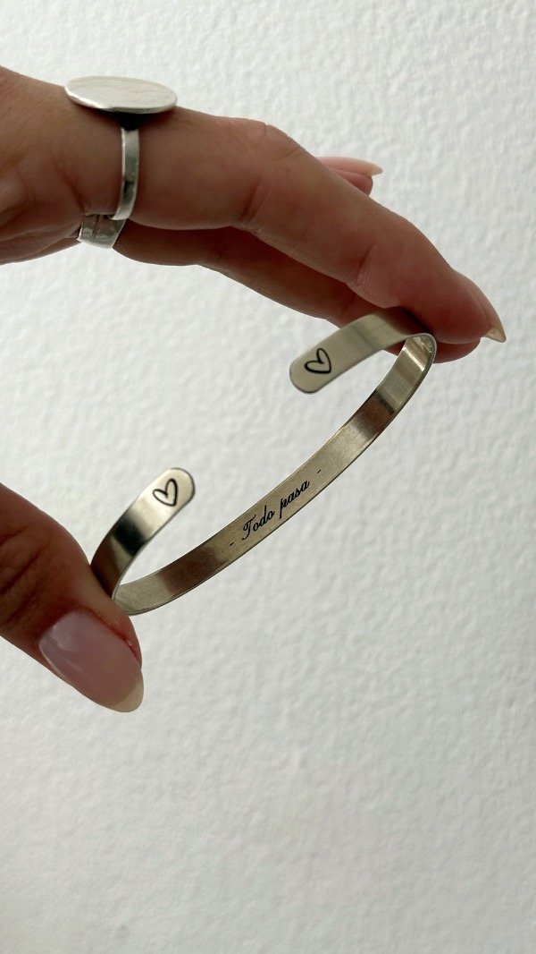 Producto - Pulsera semi esclava 6mm grabada ALPACA - 0