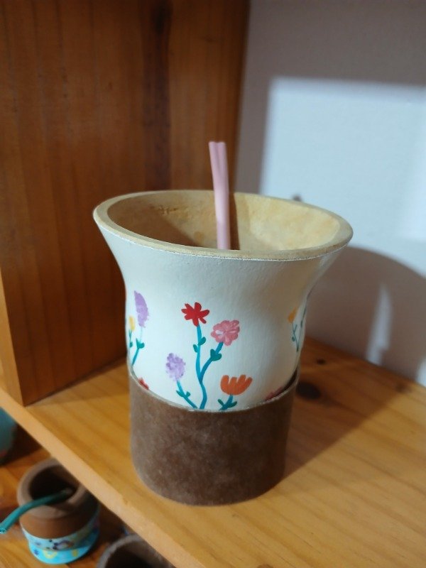 Producto - Mate de calabaza "FLORCITAS SILVESTRES" - 6